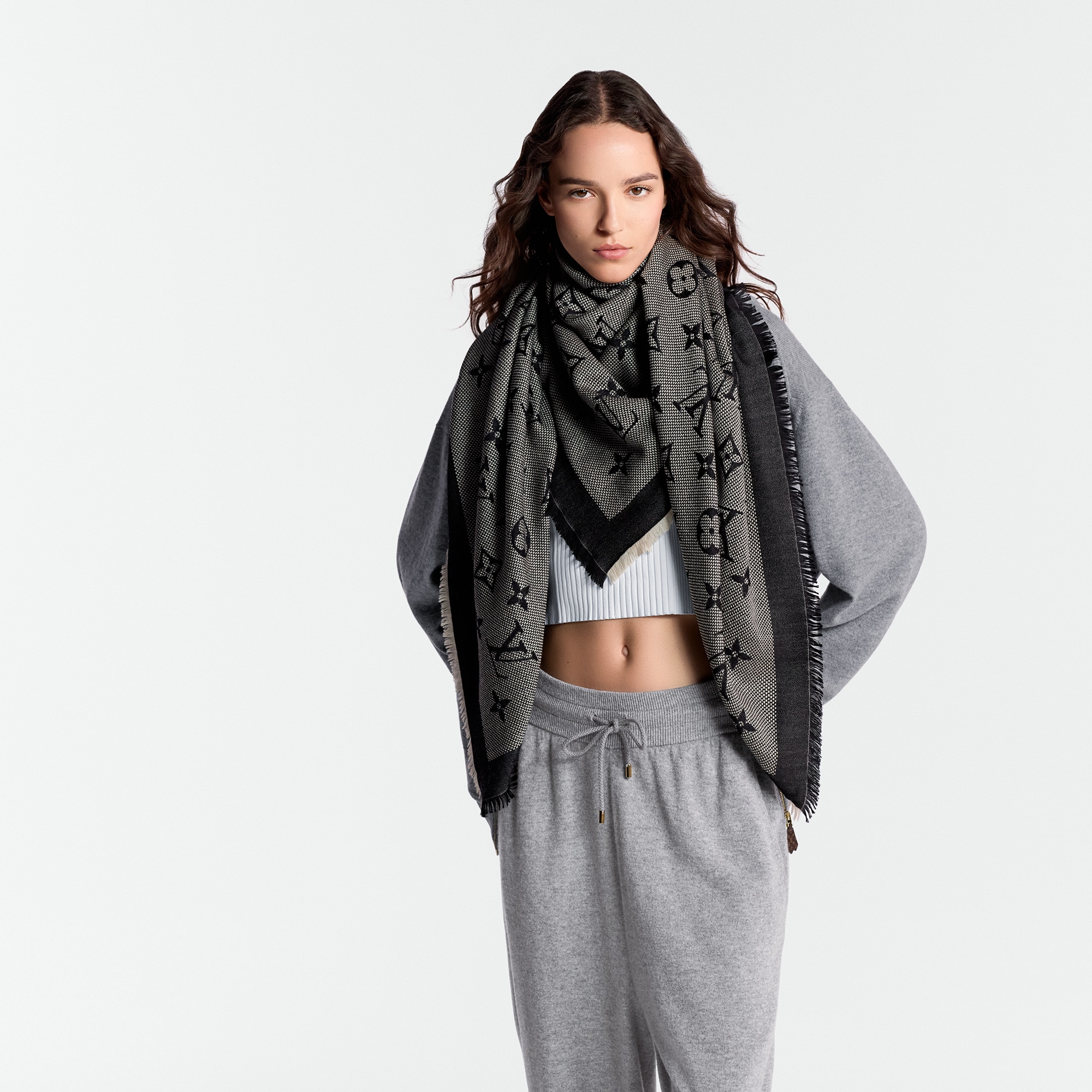 新品未使用★ルイヴィトン★ Let's Go Monogram Shawl 新品未使用☆ルイヴィトン☆ Let's Go Monogram Shawl LOUIS